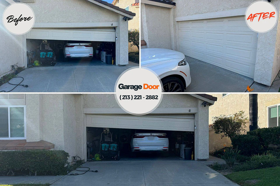 Before and after: garage door company Morgan City, LA
